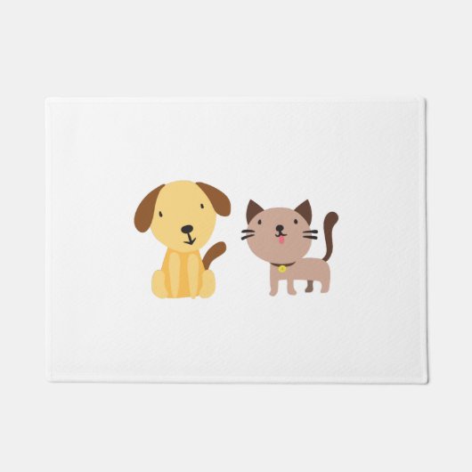 Kat en hond deurmat (Voorkant)