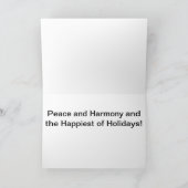 Kat en Hond die zich samen nestelen Feestdagen Kaart (Binnen)