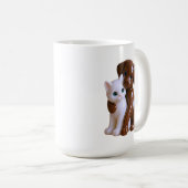 Kat en hond figuurstijl koffiemok (Voorkant rechts)