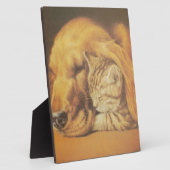 Kat en hond fotoplaat (Zijkant)