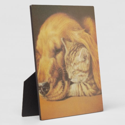 Kat en hond fotoplaat (Zijkant)