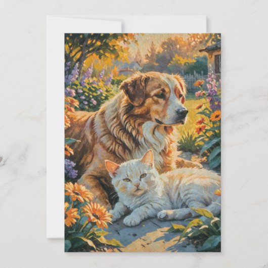 Kat en hond kaart (Voorkant)