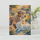 Kat en hond kaart (Staand voorkant)