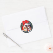 Kat en Hond Kerst sticker (Envelop)