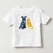 Kat en hond kinder shirts (Voorkant)