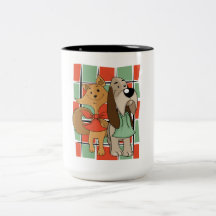 Kat en hond koffie mok