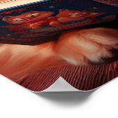 Kat en hond lezen van een boek poster (Hoek)