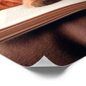 Kat en hond lezen van een boek poster (Hoek)