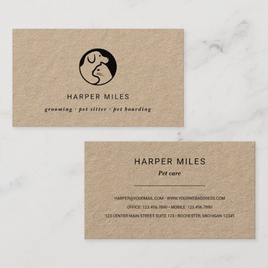 kat-en-hond-logo visitekaartje (Voorkant / Achterkant)