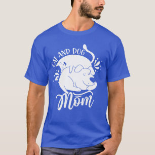 Kat En Hond Mama Honden Katten Liefhebber meisje T-shirt