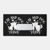 Kat en hond Mama Meisje Lover Honden Katten Moeder Bureaumat (Keyboard & Muis)