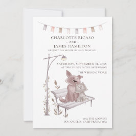 Kat en hond op een proefkonijn aankondiging