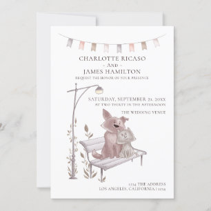 Kat en hond op een proefkonijn aankondiging