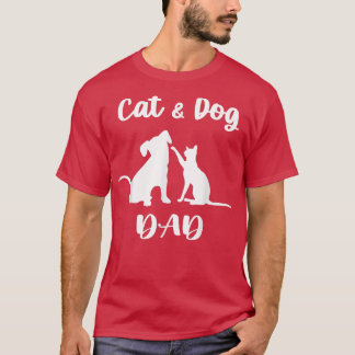 Kat en hond Papa gezelschapsdieren Lover Puppy voo T-shirt
