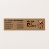 Kat en hond, Pet Boarding Gedetailleerd Visitekaartje (Buitenkant ongevouwen)