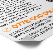 Kat en hond, Pet Sitting Service Adverteren Poster (Hoek)