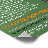 Kat en hond, Pet Sitting Service Adverteren Poster (Hoek)