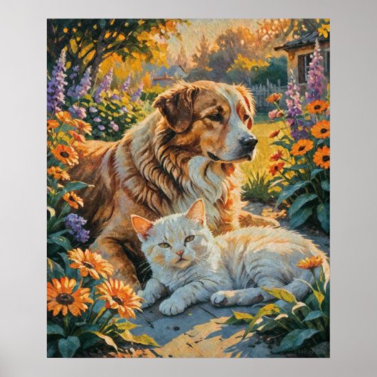 Kat en Hond Poster (Voorkant)