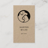 Kat en hond puzzel logo visitekaartje (Voorkant)