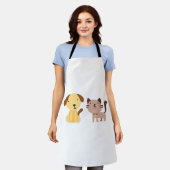 Kat en hond schort (Gedragen)