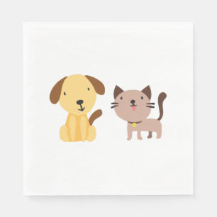 Kat en hond servet