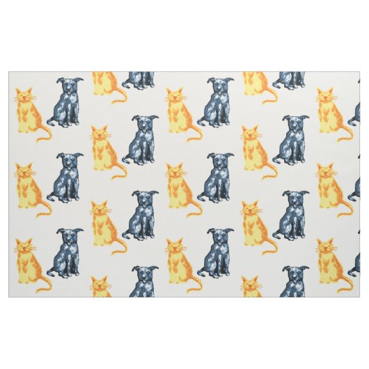Kat en hond stof (Fat Quarter)