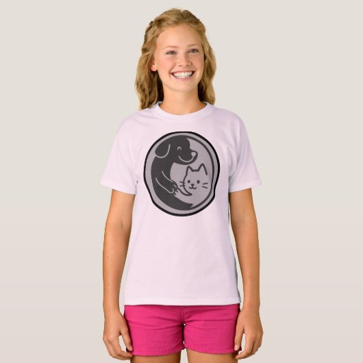 Kat en hond T-shirt (Voorkant volledig)