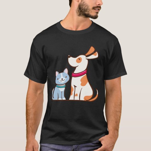 Kat en hond t-shirt (Voorkant)