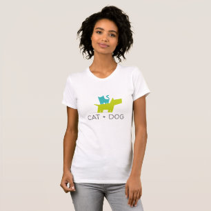 kat en hond t-shirt