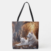 Kat en hond tote bag (Voorkant)