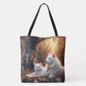 Kat en hond tote bag (Achterkant)