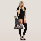 Kat en hond tote bag (Op model)