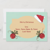 Kat en hond twee met Kerstmis bediende Kaart (Achterkant)