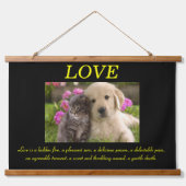 Kat en hond van LOVE Hangend Wandkleed (Voorkant)