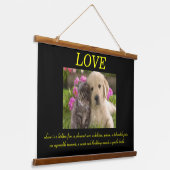 Kat en hond van LOVE Hangend Wandkleed (Gebogen)