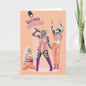 Kat en Hond Verjaardag Superstar Kaart (Voorkant)