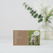Kat en hond visitekaartje (Staand voorkant)