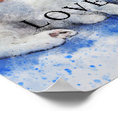 Kat en hond Waterverf Kantoor Decor Matte Poster (Hoek)