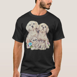 Kat en honden Puppy love T-shirt