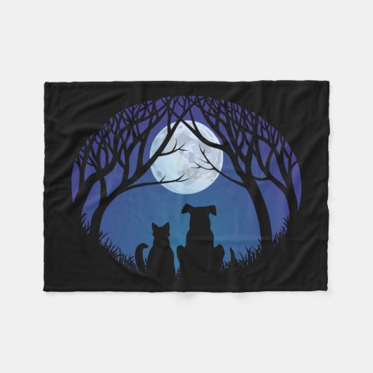 Kat- en hondenbank fleece deken (Voorkant (Horizontaal))