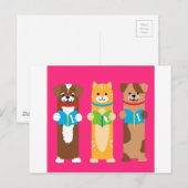 Kat- en hondenBladwijzer Briefkaart (Voorkant / Achterkant)