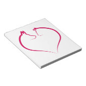 Kat- en hondengezichten in het rode hardemandel notitieblok (Schuin)