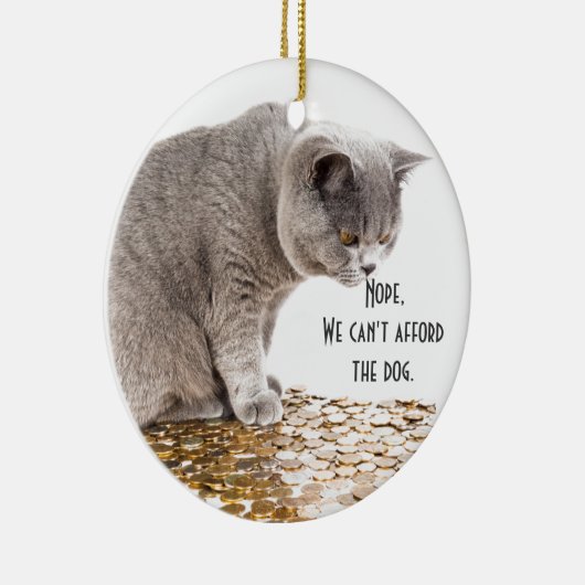 Kat- en hondenhumor keramisch ornament (Rechts)