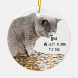 Kat- en hondenhumor keramisch ornament