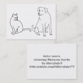 Kat- en hondenkleurstoffen Visitekaartjes (Voorkant / Achterkant)