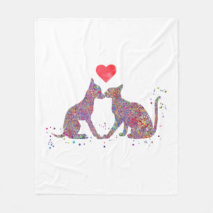 Kat- en hondenkus fleece deken