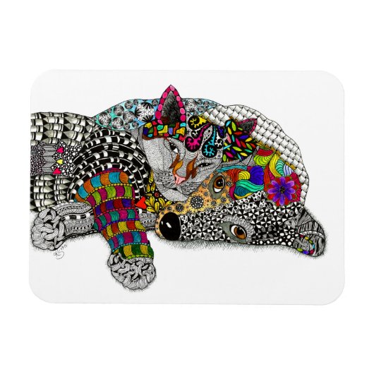 Kat- en hondenmagneet magneet (Horizontaal)