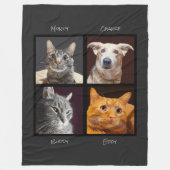 Kat- en hondenvoer fleece deken (Voorkant)