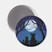 Kat- en hondenvriend Magnet Beste vrienden Aangepa (Voorkant / Achterkant)