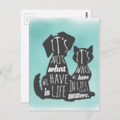 Kat- en hondenvrienden Beste vriendenkaarten Briefkaart (Voorkant / Achterkant)